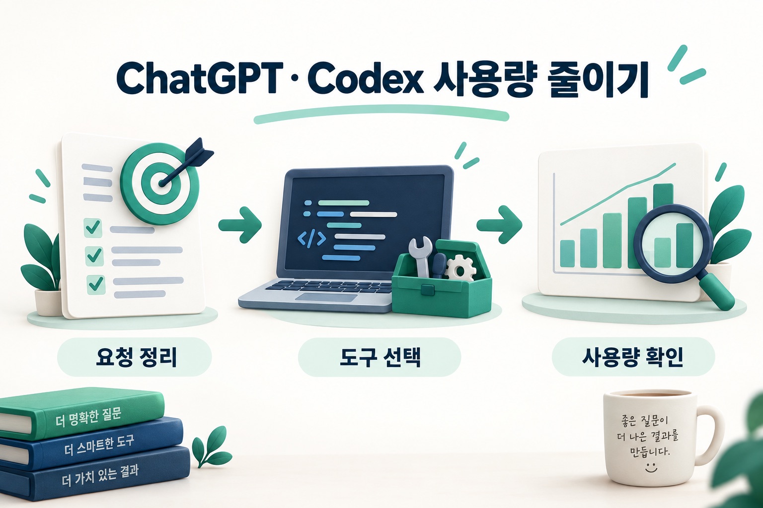 gpt 사용량을 줄이는 요청 정리, 도구 선택, 전후 비교 흐름