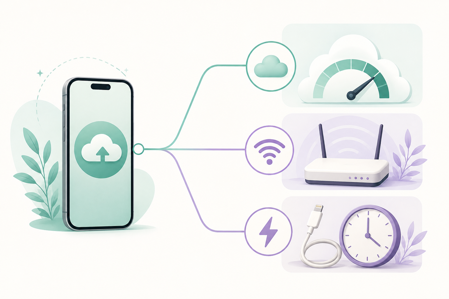 iCloud 저장공간, Wi-Fi 연결, 전원과 대기시간 세 갈래 점검